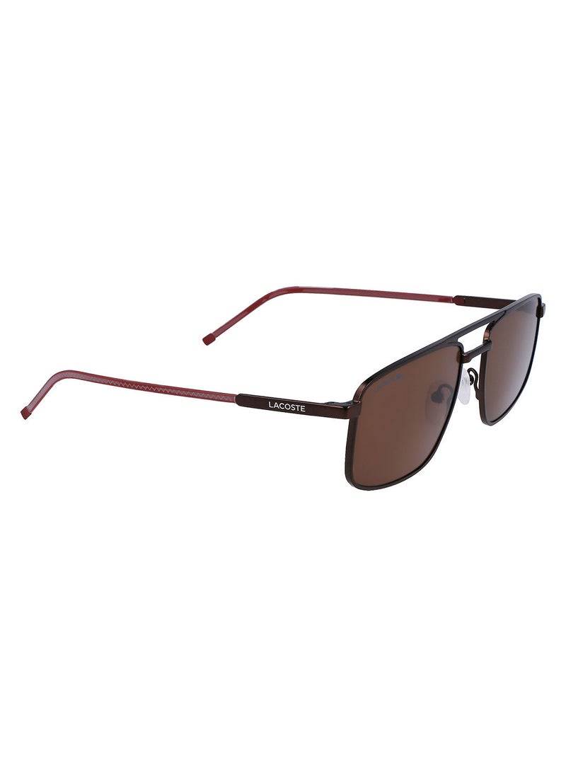 LACOSTE - Full Rim Metal Rectangle Lacoste Suns L255S 5619 (201) Matte Brown - Image 1