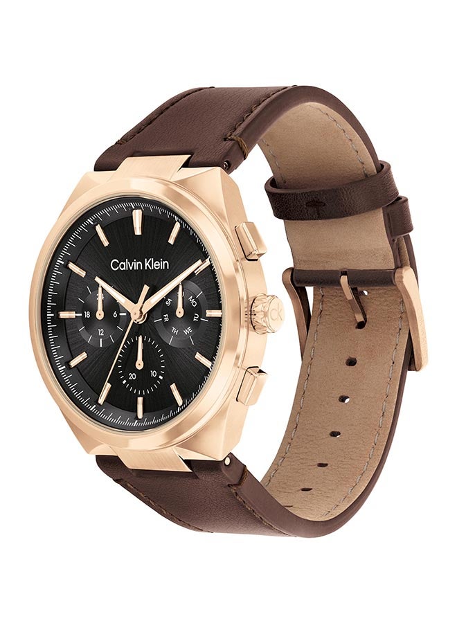 CALVIN KLEIN ساعة كالفن كلاين للرجال بحالة سوداء دائرية تناظرية - 25200507 - Image 3