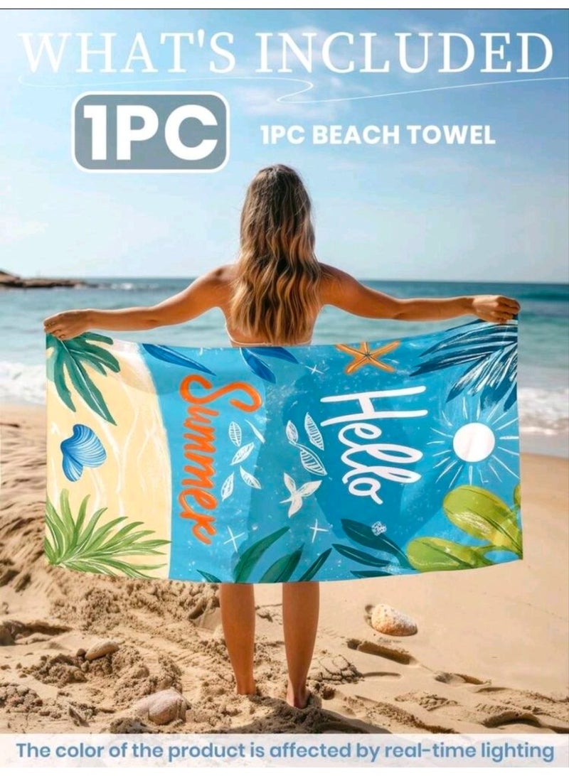 Microfiber Quick Dry Beach Blanket, Towel, Suitable For Swimming,Travel, Camping,Yoga Mat Outings Summer Beach Essentials - Image 3