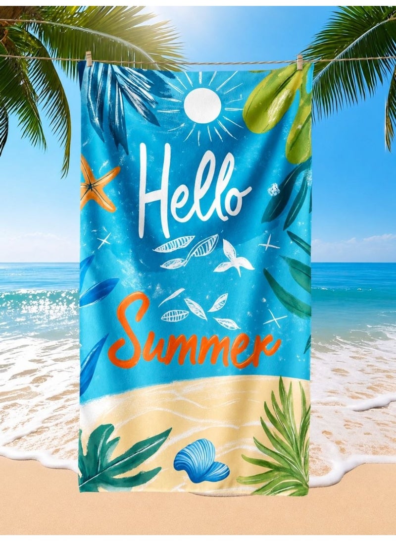 Microfiber Quick Dry Beach Blanket, Towel, Suitable For Swimming,Travel, Camping,Yoga Mat Outings Summer Beach Essentials - Image 1
