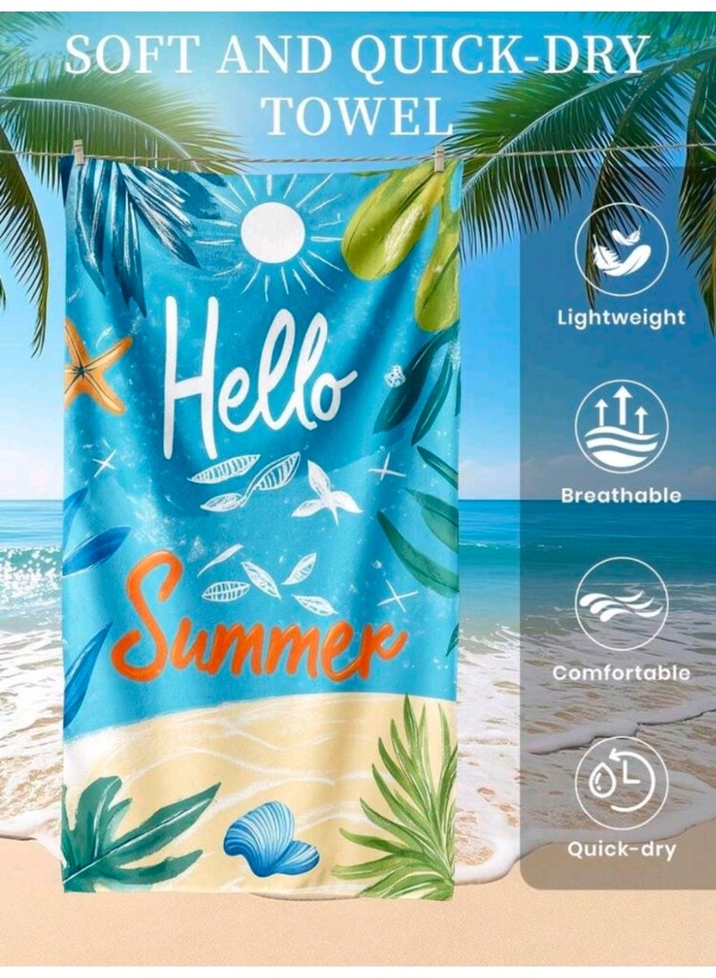 Microfiber Quick Dry Beach Blanket, Towel, Suitable For Swimming,Travel, Camping,Yoga Mat Outings Summer Beach Essentials - Image 5
