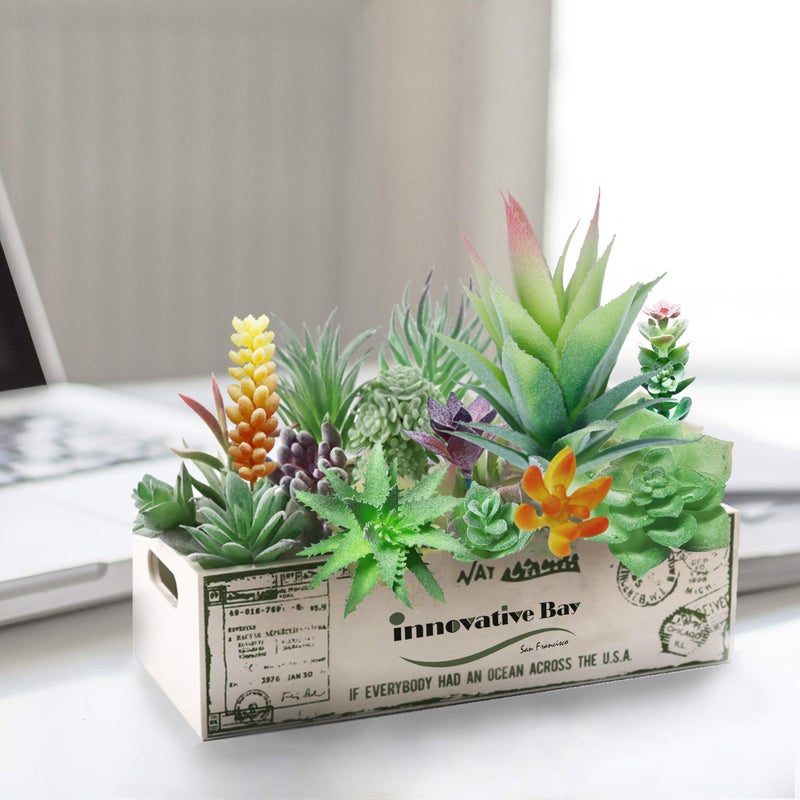 INNOVATIVE BAY 2023 Upgrade 16 Pack Artificial Succulent Plants Unpotted Mini Fake Succulents Plant Faux Succulents Plants Mini Artificial Succulents Unpotted -Fake Plants for decoration-16 pcs - Image 5