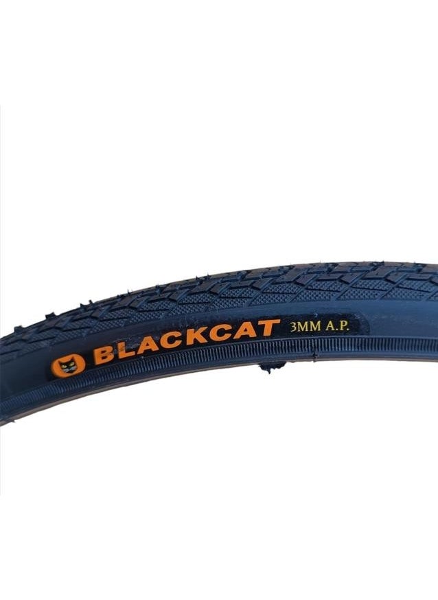 Bike Sky Black Cat 700X25 3mm Armored Road Bike Outer and Inner Tyre  - Image 4
