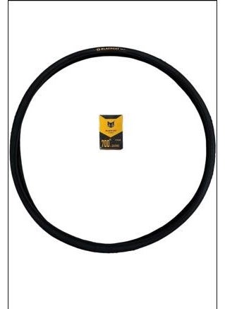 Bike Sky Black Cat 700X25 3mm Armored Road Bike Outer and Inner Tyre  - Image 1