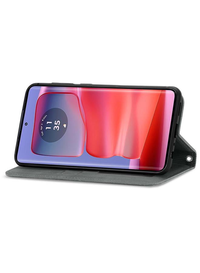 S-TOP Case For Motorola Moto Edge 50 Pro Retro Skin Feel Magnetic Flip Leather Phone Case - Image 3
