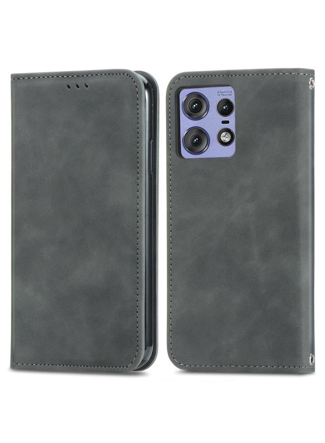 S-TOP Case For Motorola Moto Edge 50 Pro Retro Skin Feel Magnetic Flip Leather Phone Case - Image 2
