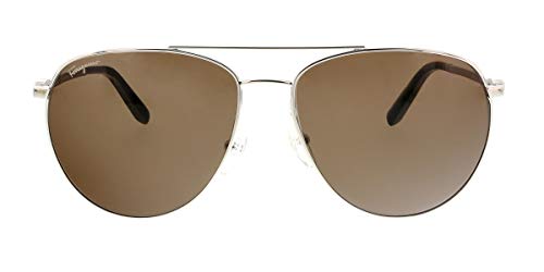 Ferragamo Brown Polarized Aviator Sunglasses SF157S 045 60 - Image 3
