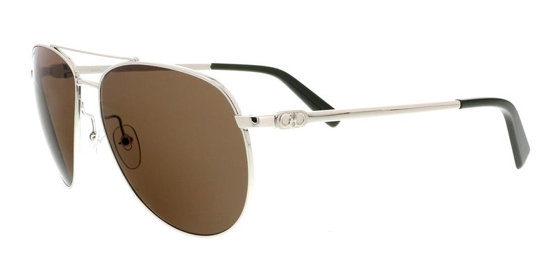 Ferragamo Brown Polarized Aviator Sunglasses SF157S 045 60 - Image 2