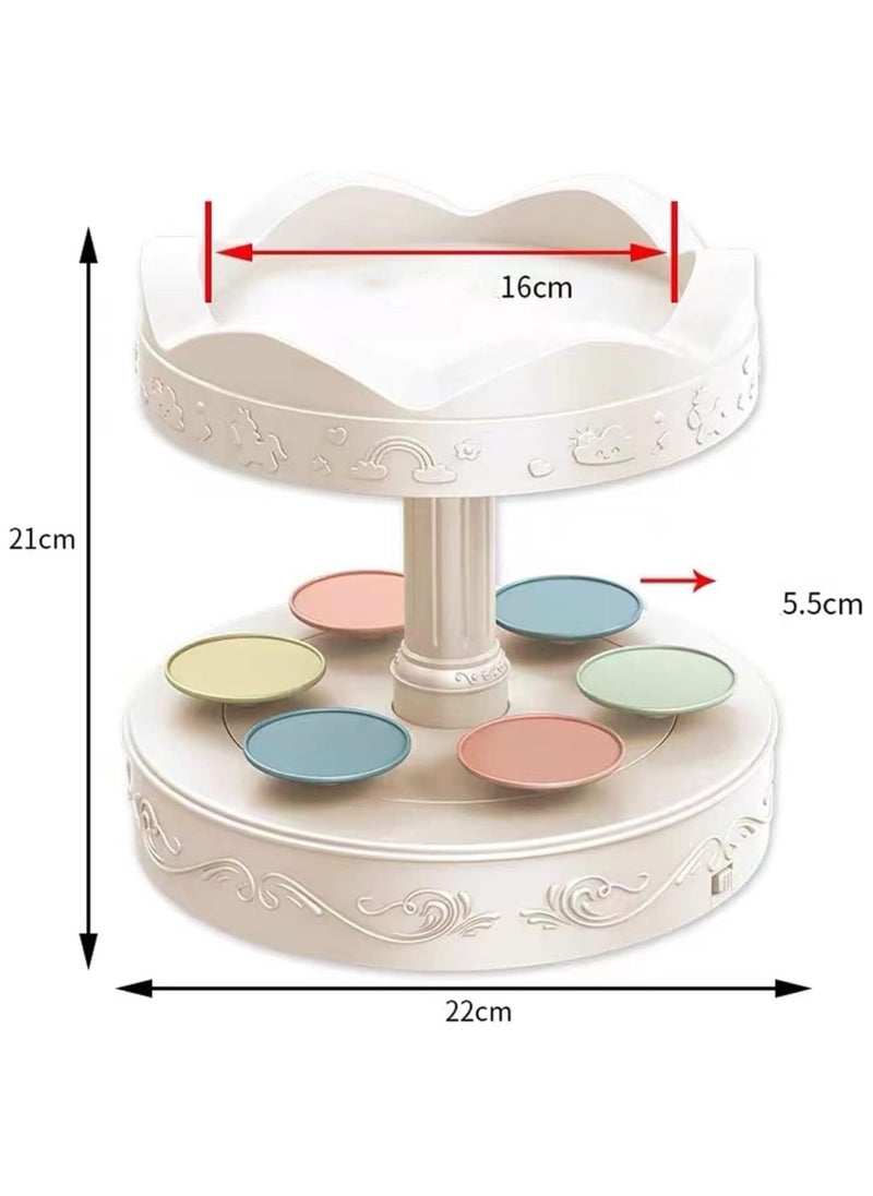 Generic - Cake Stand Carousel Cake Stand Rotating Base Turntable Point Moving Dessert Tray Birthday Cake Display Stand Cupcake Stand - Image 1