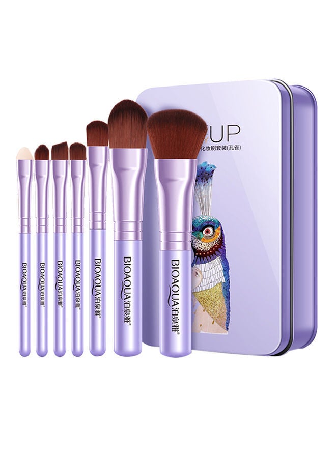 NIBEMINENT 7-Piece Makeup Brush Set Purple