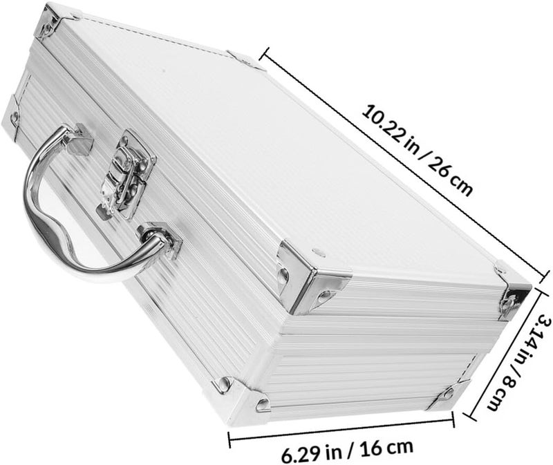Zerodeko Portable Aluminum Alloy Tool Box Handheld Small Capacity Storage Case with Handle for Travel and Tool Organizers - Image 2