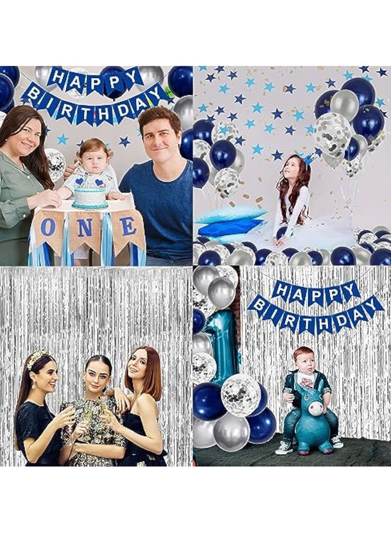 Birthday Decorations for Men, Blue Birthday Party Decorations for Him Her Men Women Boys Girls, Happy Birthday Balloons for Party Decor Suit For 16th 20th 21st 22th 25th 30th 35th 40th 50th 60th 70th - Image 5