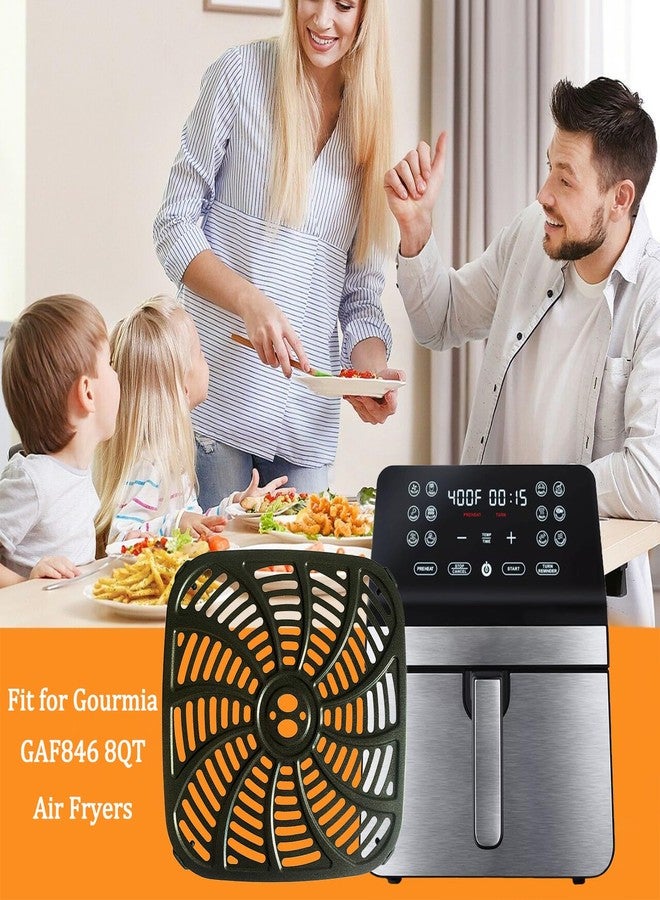 GSZN صينية تحمير GSZN سعة 8 كوارت لقلايات جورميا الهوائية GAF846، صينية شواء مطورة لقلاية جورميا الهوائية سعة 8 كوارت، غير لاصقة، آمنة للغسل في غسالة الأطباق - Image 2