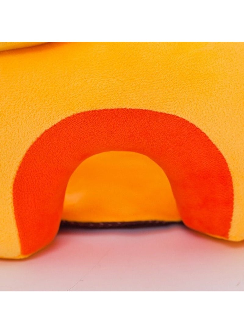 إفريثينج فور كيدز كرسي ناعم للأطفال الرضع مقعد أريكة محمول على شكل حيوان قطيفة لتعلم الجلوس لمدة 3-16 شهرًا للرضع حديثي الولادة - Image 3