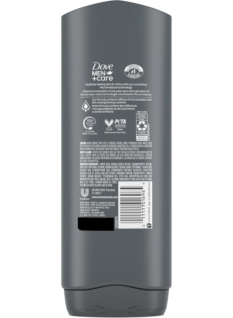 Dove Men+Care Relaxing Hydrating Face And Body Wash Blue Eucalyptus Birch 532 ML - Image 3