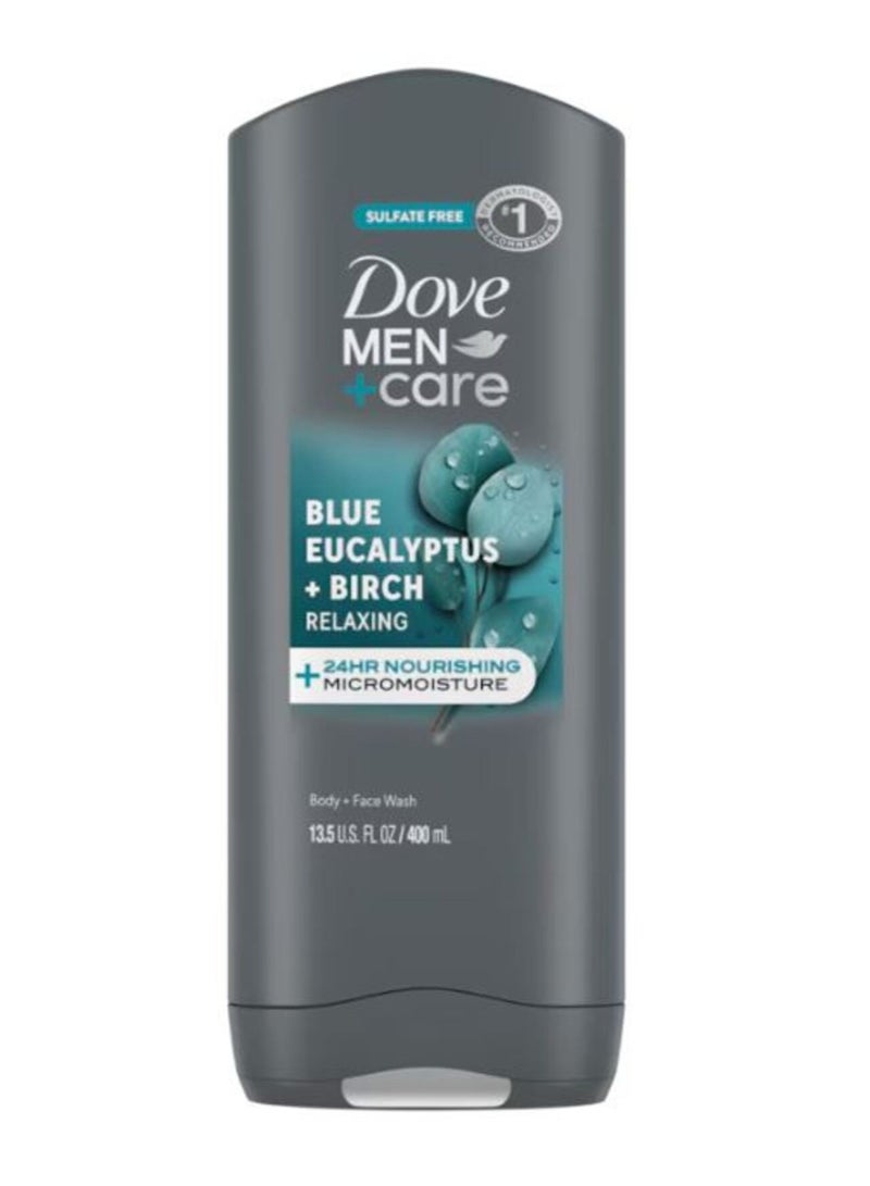 Dove Men+Care Relaxing Hydrating Face And Body Wash Blue Eucalyptus Birch 532 ML - Image 2