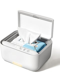 CONOYAR CONOYAR Baby Wipe Warmer With 3 Level Surround Temperature Control, Large Capacity Diaper Water Wipes Warmer with LED light for Most Wipe, Towel, Wet Wipe Dispenser Holder Lock in Freshness, White  - Image 1