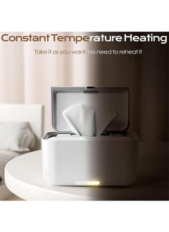 CONOYAR CONOYAR Baby Wipe Warmer With 3 Level Surround Temperature Control, Large Capacity Diaper Water Wipes Warmer with LED light for Most Wipe, Towel, Wet Wipe Dispenser Holder Lock in Freshness, White  - Image 5
