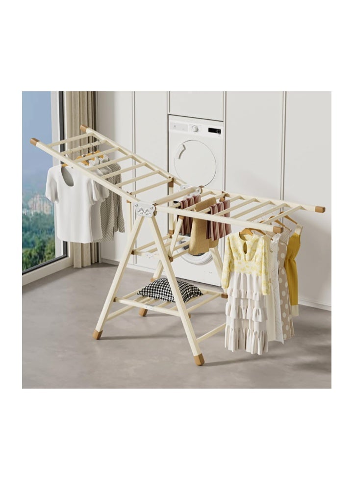 ZUCNG Large Folding Clothes Dryer Clothes Drying Rack, Metal Laundry Drying Rack Free-Standing Drying Rack Clothing for Indoor Outdoor Windproof 3 Tier - Image 1