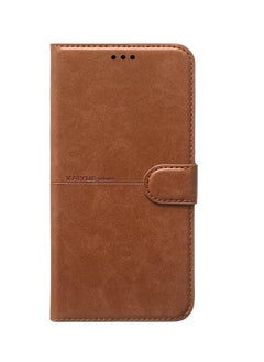 Front and back leather cover For  Realme c11 2021 -brown