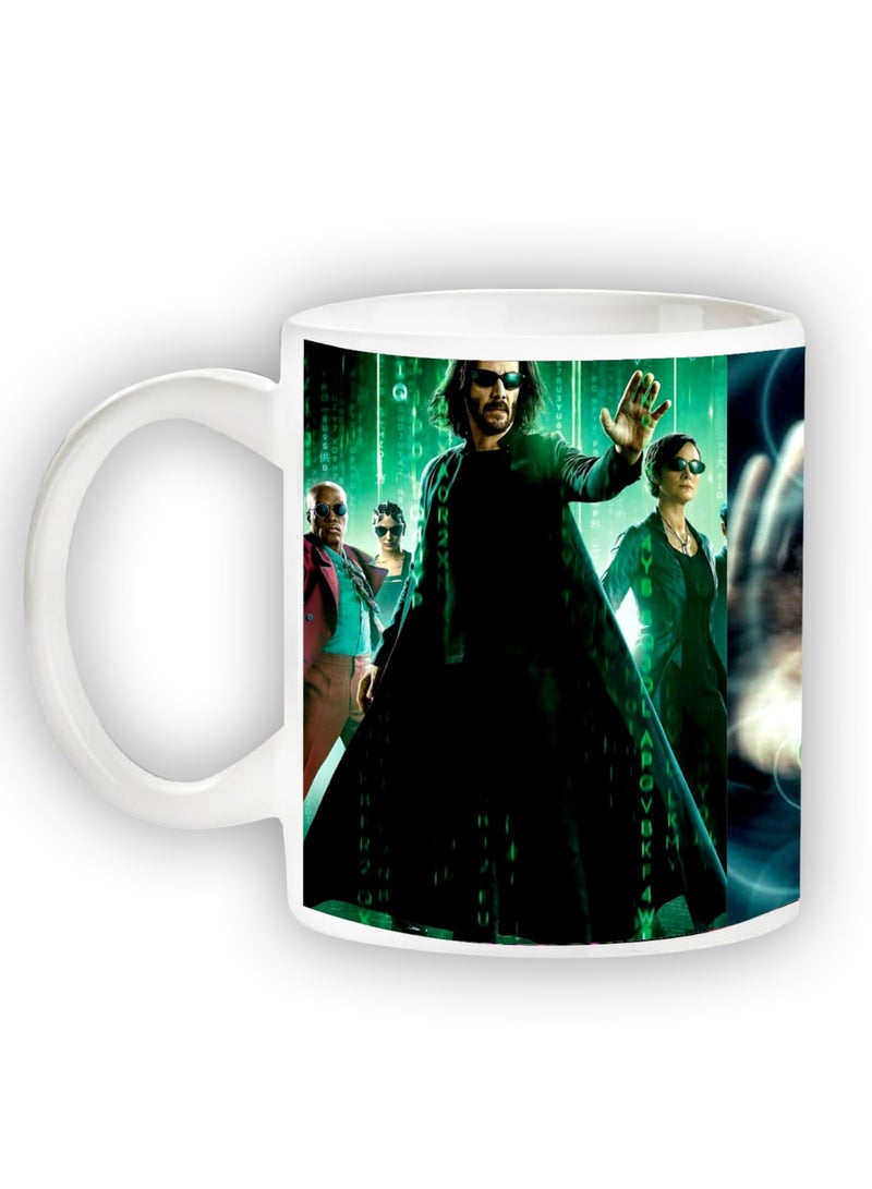 Story Of Candle Ceramic mug with the “The Matrix” design printed in white  - Image 3