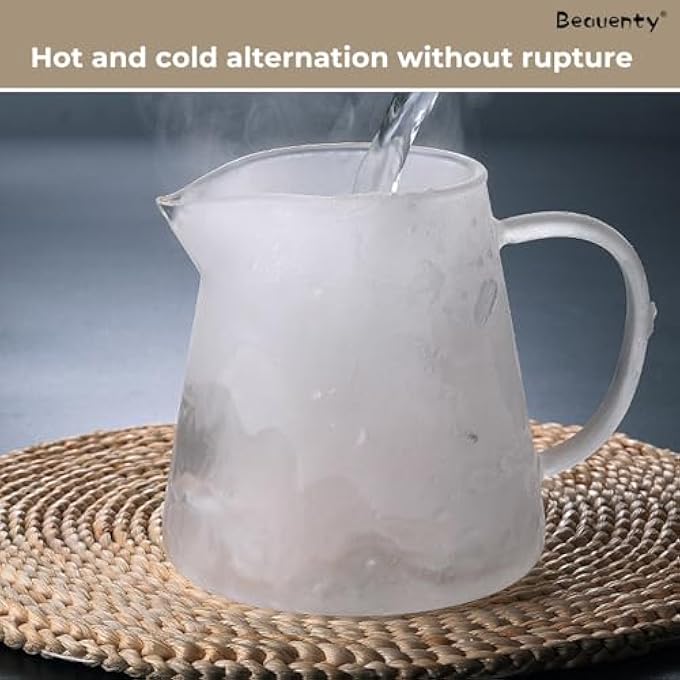 Beauenty 1300Ml 44Oz Stove Top Tea KettlesGlass Tea Pot With Removable Stainless Steel Filter StrainerHeatResistant Glass Tea Pot 1300Ml - Image 3