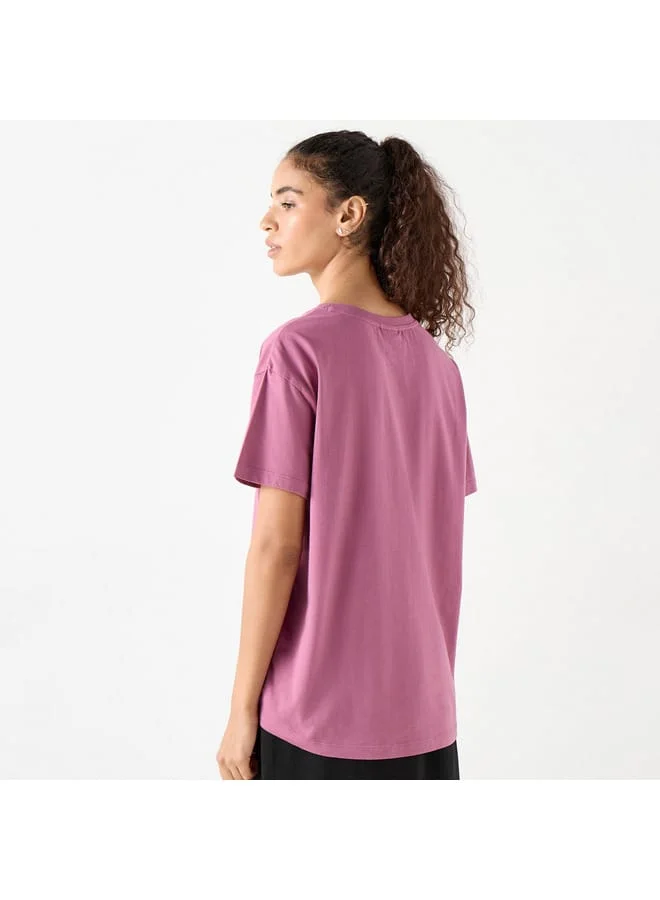 Kappa Kappo Logo Embroidered T-shirt with Short Sleeves