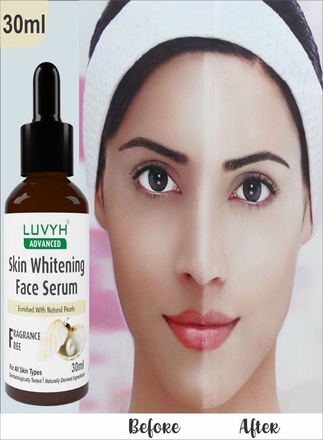 Luvyh Skin Brightening Face Serum |Deep Moisturization & Nourishing |Glowing And Radiant Skin |Skin Lightening | Increase Skin Fairness (Natural Pearls) For Men & Women All Skin Type-30ML - Image 2
