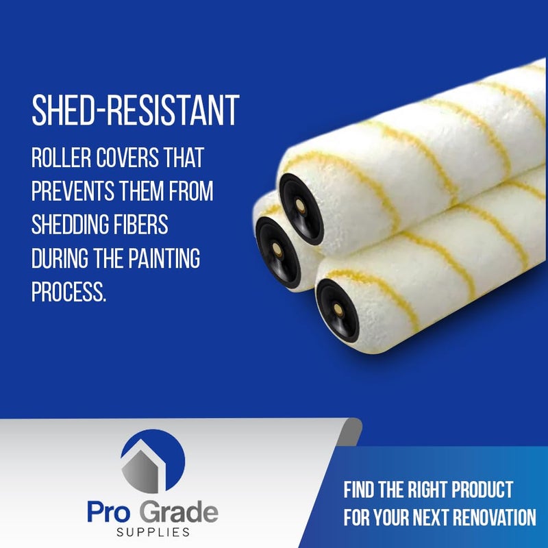 Pro-Grade Pro Grade - Paint Roller Covers - 1/2 X 14 Inch Microfiber 3 Pack - Image 4