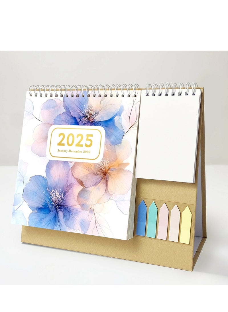 Generic Desk Calendar 2025 Standing Flip Small Desk Calendar-2025 12 Monthly Desktop Calendar  - Image 1