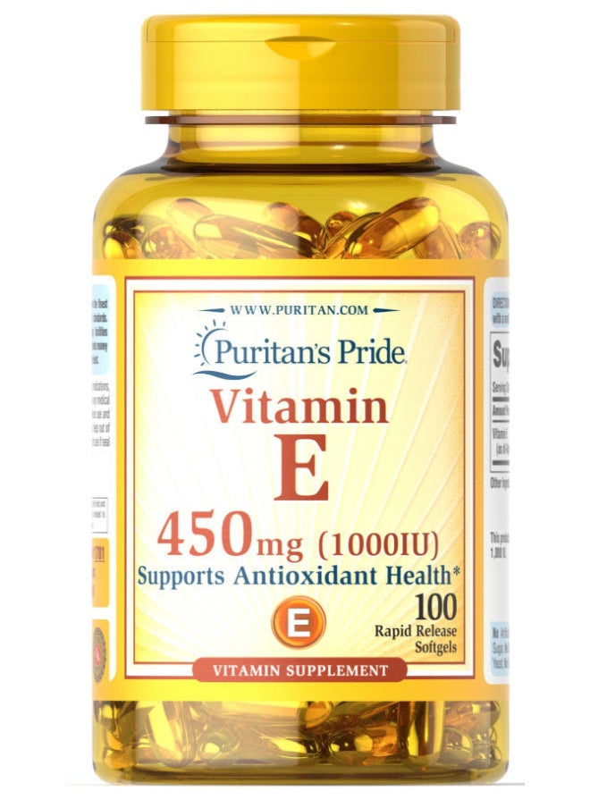 Puritan's Pride - Vitamin E-1000 Iu 100 Softgels - Image 1