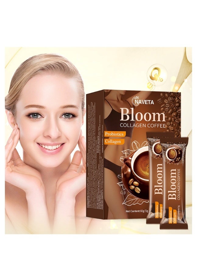 12 حقيبة - قهوة كولاجين بلوم 100% عضوية وغلوتاثيون، قهوة حمية قهوة م slimming قهوة غلوتا كولاجين ديتوكس فاخرة مع قهوة كولاجين - Image 3