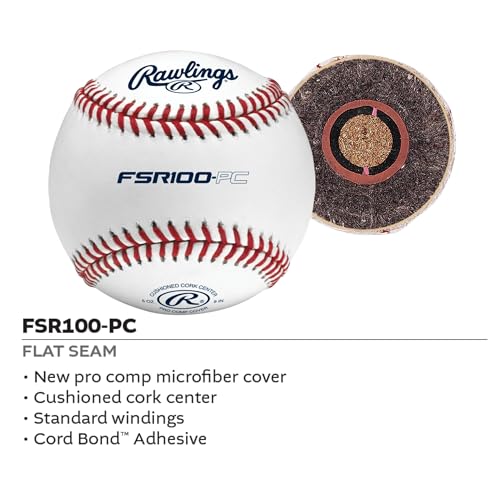 Rawlings Pro Comp Practice Baseballs Collegiate High School Travel Flat Raised Seam Options 12 Count - Image 3