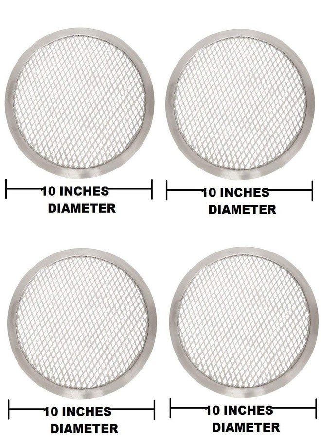 THW® 10-Inch Aluminum Pizza Screens, Set of 4 - Commercial-Grade Mesh Pizza Baking Tray for Crispy Crusts, Ideal for Hotels, Restaurants, Pizzerias, and Home Use - Image 2