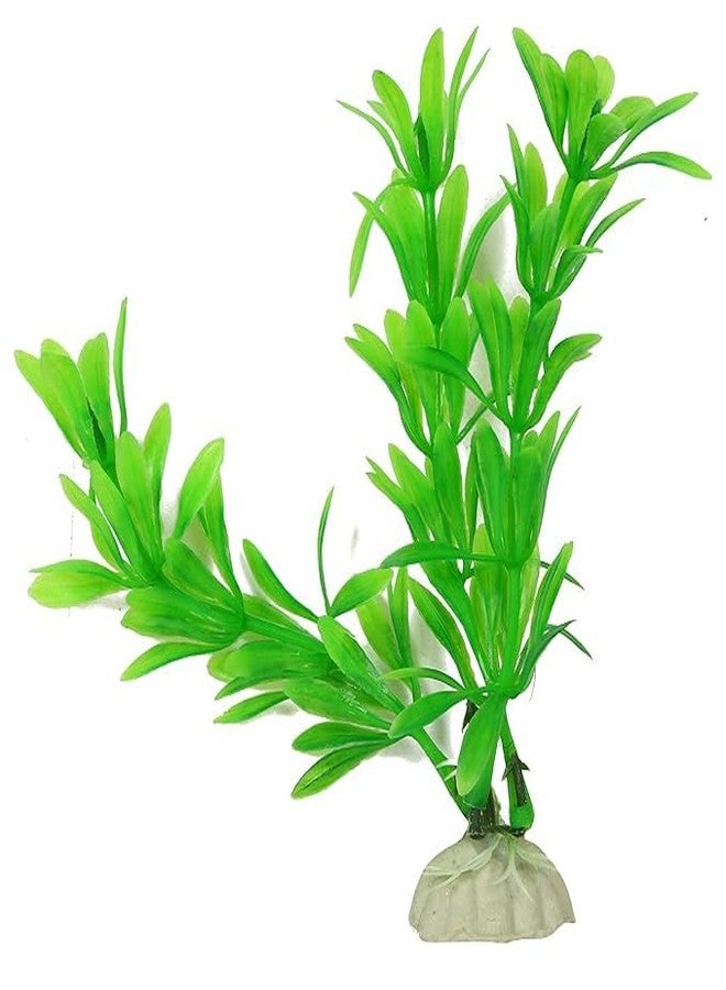 rizopets Artificial Aquarium Plants, 10 Pieces, Multicolour Plastic Decorative Plants with Weighted Base - Image 3