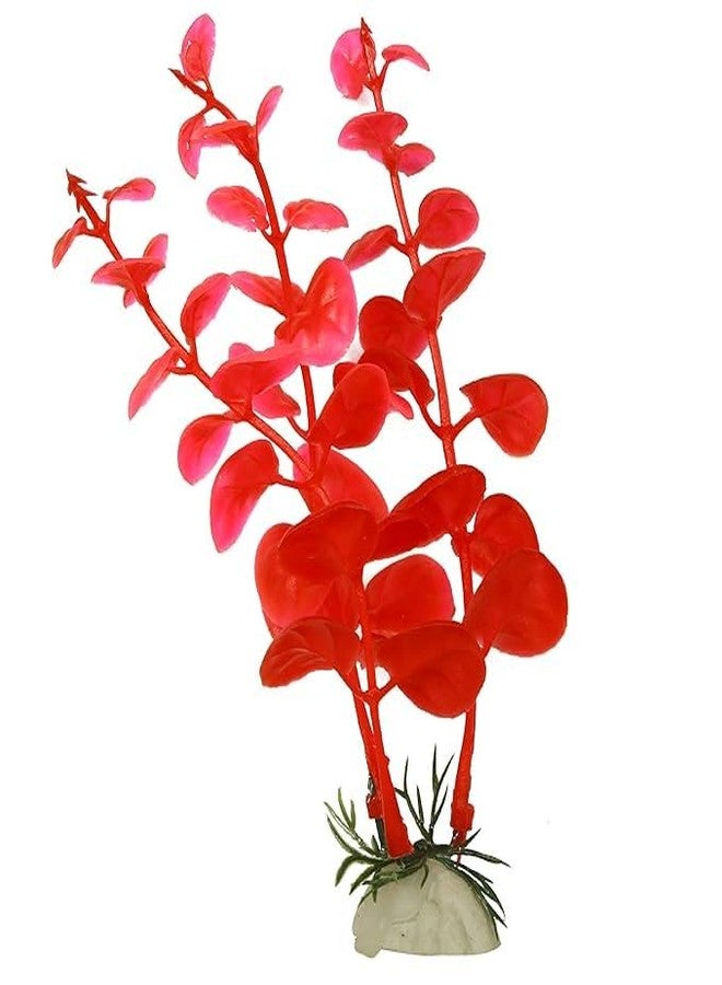 rizopets Artificial Aquarium Plants, 10 Pieces, Multicolour Plastic Decorative Plants with Weighted Base - Image 4