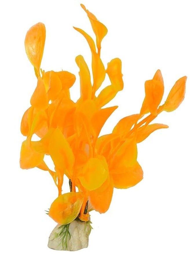 rizopets Artificial Aquarium Plants, 10 Pieces, Multicolour Plastic Decorative Plants with Weighted Base - Image 5