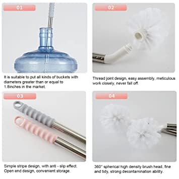 Pavan Ecommerce 20L Water Dispenser Can Cleaning Brush 360 Rotating Nylon Bristle 1 Pack  - Image 5