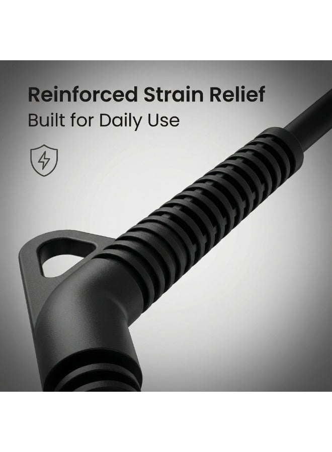 دائرة خضراء كابل طاقة بديل لمكواة فرد الشعر من 3M، سلك تيار متردد ثلاثي السنون، المملكة المتحدة BS1363، 2G 1.0 مم²، 250 فولت 10 أمبير - مناسب لمجففات الشعر والسخانات والأجهزة الصغيرة - أسود - Image 2