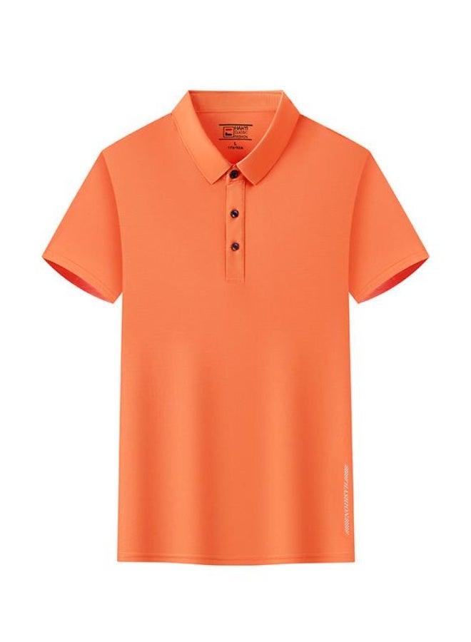 Ice Silk Fiber Polo Shirt Printed Quick Dry Breathable Workwear Summer Culture Shirt  Men's Fashion Clothing - Image 1
