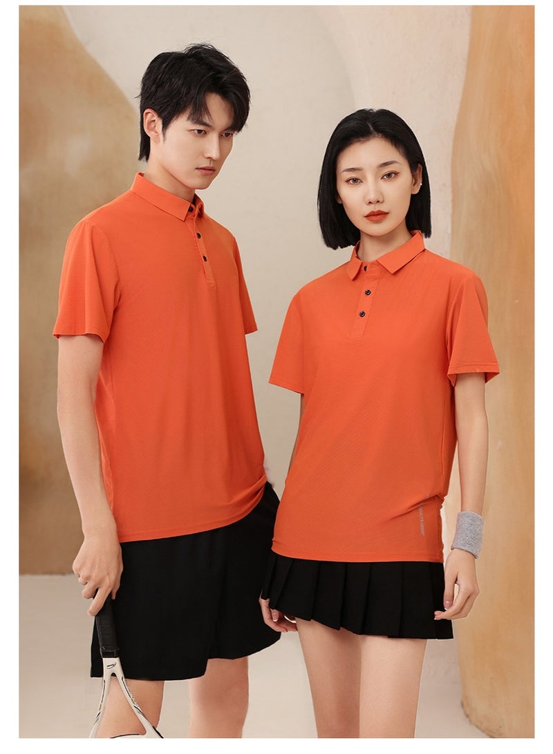 Ice Silk Fiber Polo Shirt Printed Quick Dry Breathable Workwear Summer Culture Shirt  Men's Fashion Clothing - Image 2