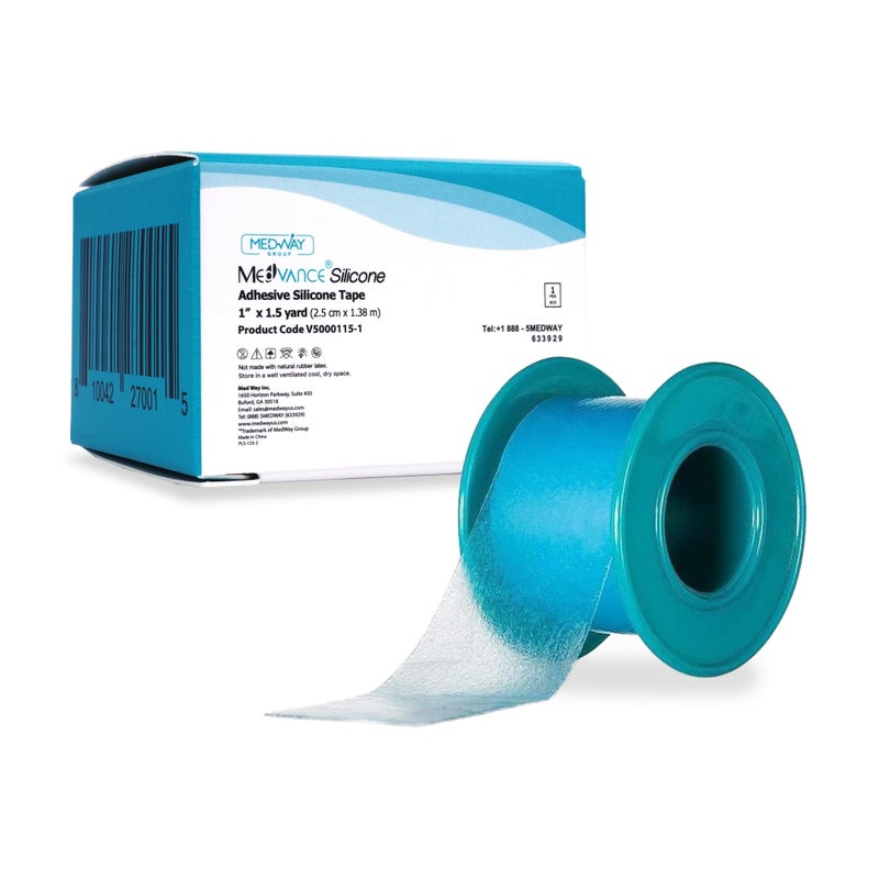 Medvance Soft Silicone Tape with Perforation for Easy Cut Size - 1" Width (1 Pack, 1.5 Yards) - Image 1