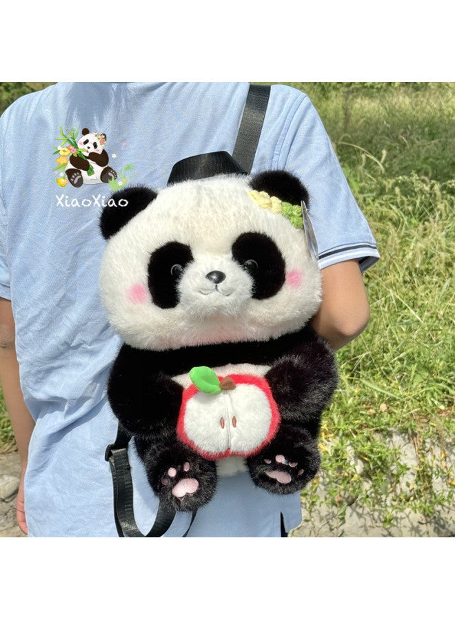 Explosions Cute Simulation Flower Panda Holding Fortune Apple Agaro Gourd Backpack Backpack Doll Doll-Color:Make A Fortune-Height:Small Size 29cm - Image 5