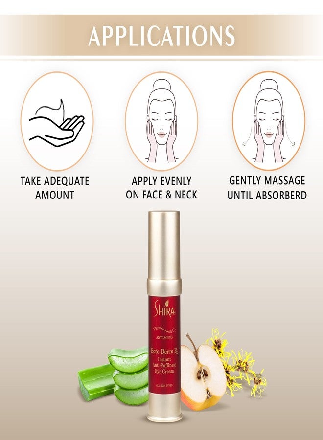 Shira Boto-Derm Rx Instant Anti-Puffiness Eye Cream- for Wrinkles Dark Circles Eye Bags Fine Lines Anti Aging And Tired-Looking Eyes. (2.2 oz.) - Image 4