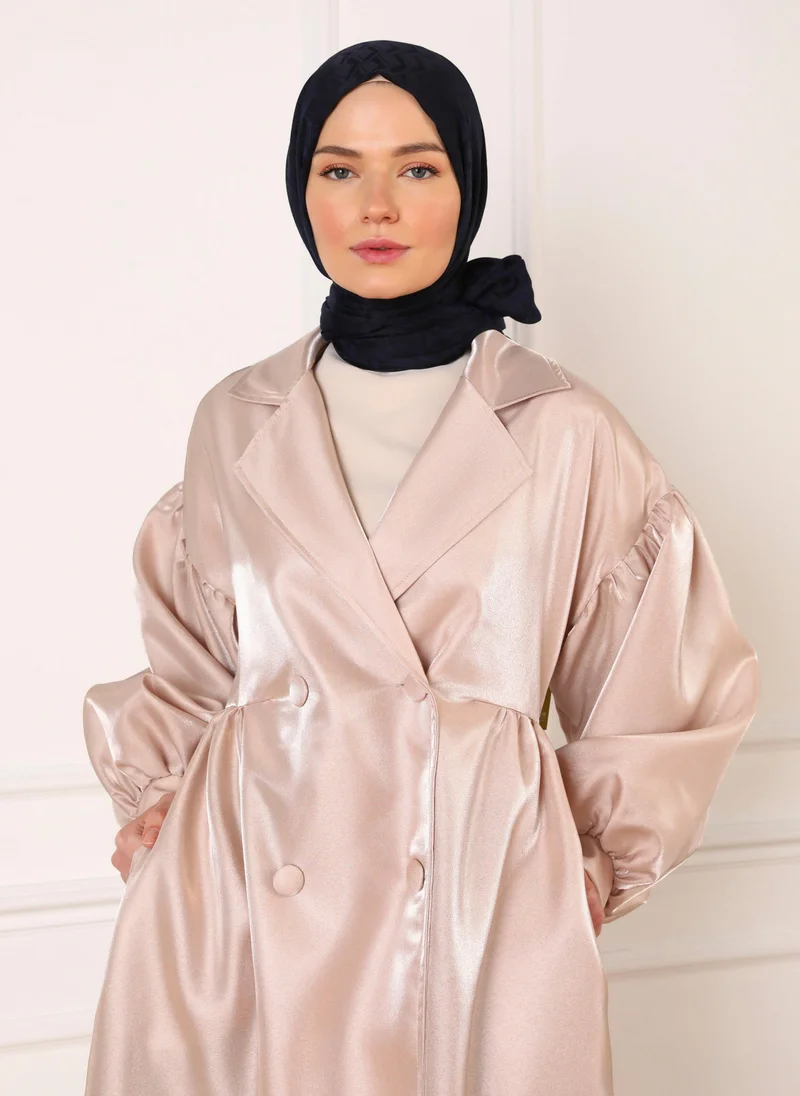 Refka by modanisa Beige - Evening Abaya - Refka