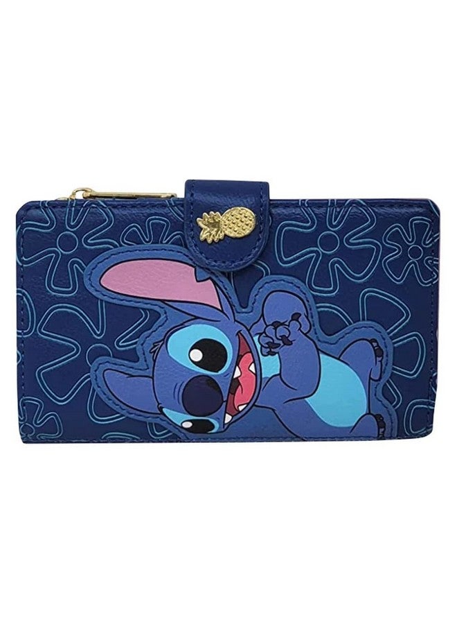Loungefly Faux Leather Disney Stitch Wallet Snap Flap Clutch  - Image 1