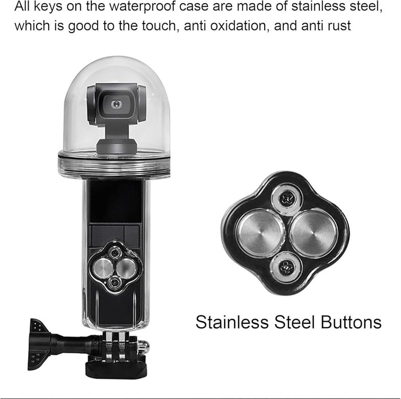 Osmo Pocket Waterproof Housing High Translucent Acrylic Case 60m Depth for Diving Surfing - Image 3