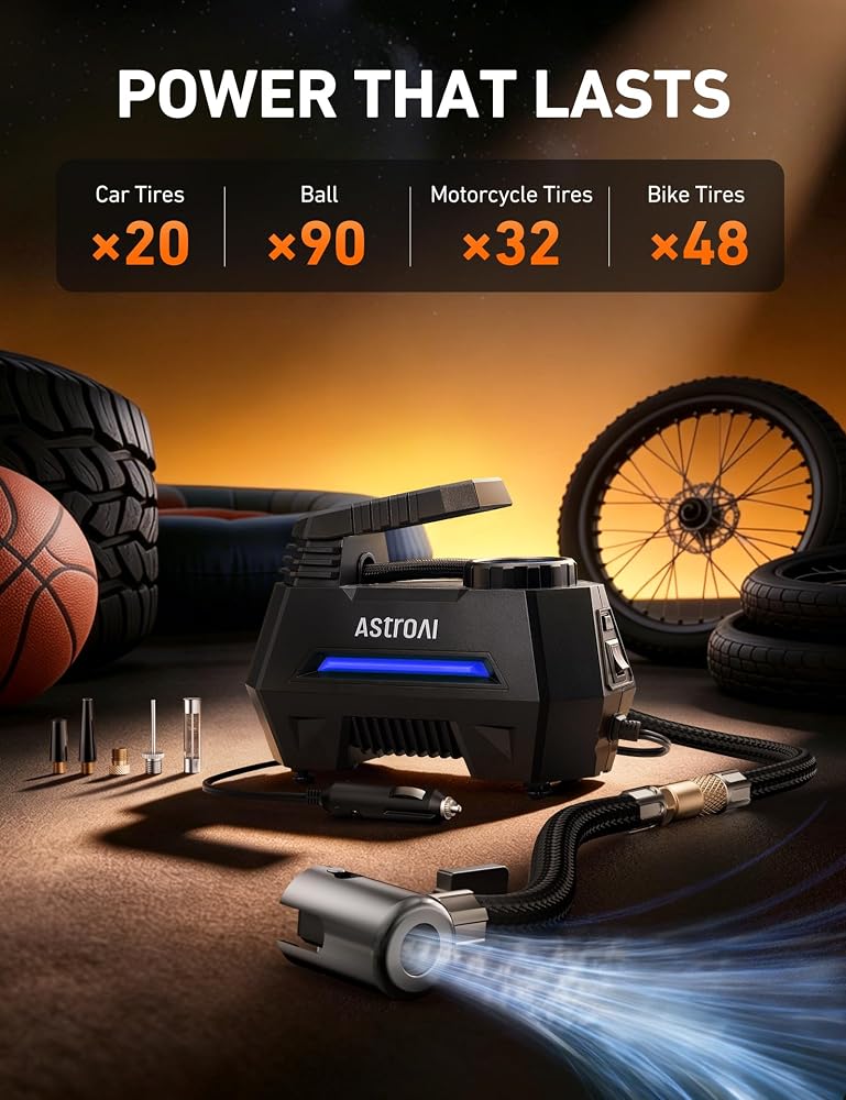 AstroAI Tire Inflator Air Compressor 12V DC Portable Car Air pump 150 PSI - Image 4