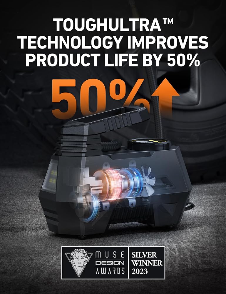 AstroAI Tire Inflator Air Compressor 12V DC Portable Car Air pump 150 PSI - Image 5