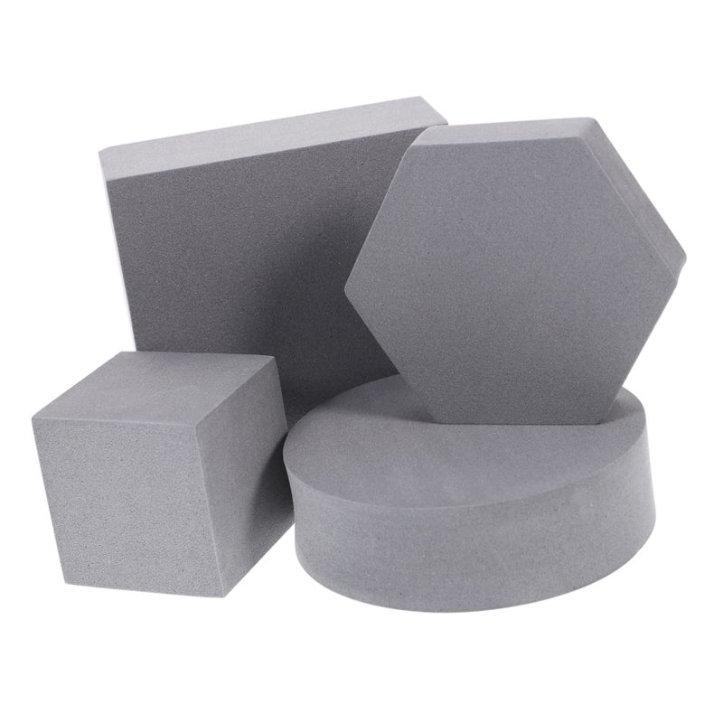 NUOBESTY 4Pcs White Geometric Cube Photography Props Durable Foam Background For Jewelry Cosmetics Lipstick Versatile Photo Accessories Creative Displays - Image 2